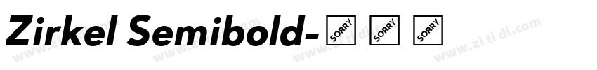 Zirkel Semibold字体转换